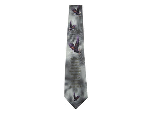 Tie-Eagles-Isaiah 40:31-Polyester-Gray