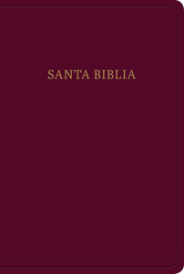 Spanish-RVR 1960 Hand Size Giant Print Bible (Biblia Letra Grande Tamano Manual)-Burgundy Imitation Leather Indexed
