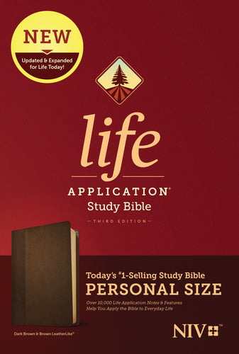NIV Life Application Study Bible/Personal Size (Third Edition)-Dark Brown/Brown LeatherLike