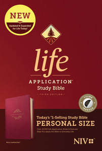 NIV Life Application Study Bible/Personal Size (Third Edition)-Berry LeatherLike Indexed