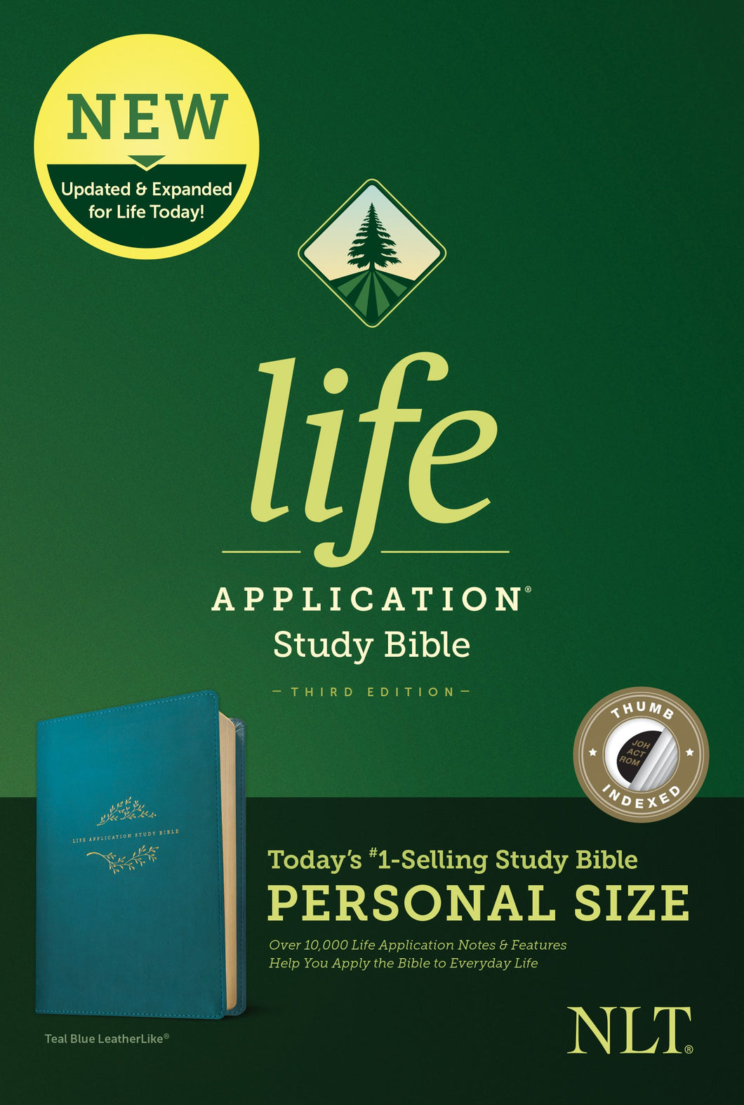 NLT Life Application Study Bible/Personal Size (Third Edition)-Teal Blue LeatherLike Indexed