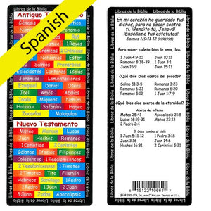 Spanish-Bookmark-Books Of The Bible (Pack Of 12)