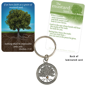 Keychain-Mustard Seed (Matthew 17:20 KJV) (No Card)