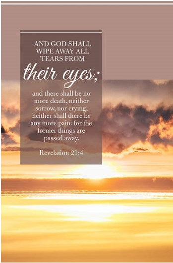 Bulletin-God Shall Wipe Away (Revelation 21:4 KJV) (Funeral) (Pack Of 100)