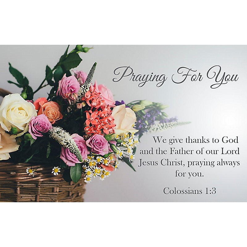 Postcard-Praying For You (Colossians 1:3 KJV) (Pack Of 25)