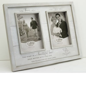 Frame-Wedding/Anniversary-Then And Now (Holds 4" x 6" Photo)