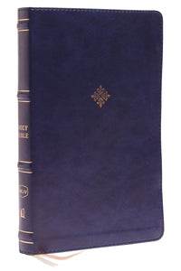 NKJV Thinline Bible (Comfort Print)-Navy Blue LeatherSoft