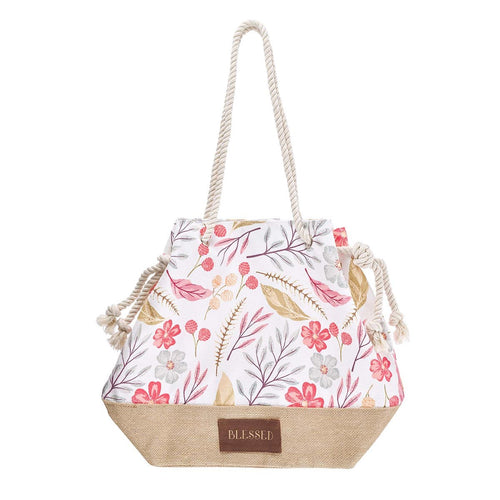 Tote Bag-Blessed Floral-Polyester