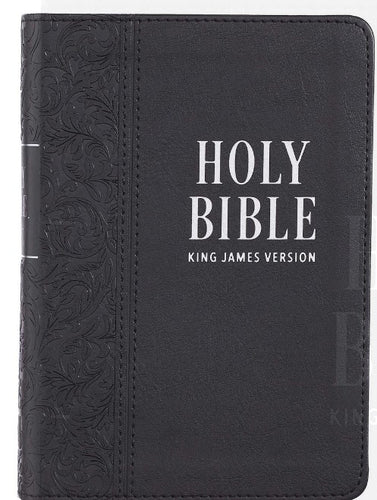 KJV Large Print Compact Bible-Black Faux Leather
