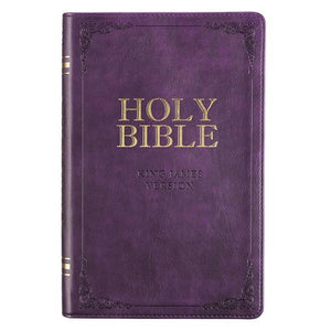 KJV Deluxe Gift Bible-Purple Faux Leather Indexed