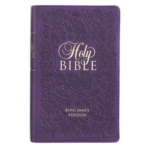 KJV Giant Print Bible-Purple Faux Leather Indexed
