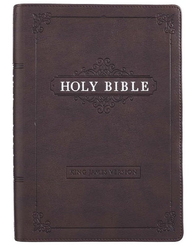KJV Giant Print Full Size Bible-Black Faux Leather Indexed