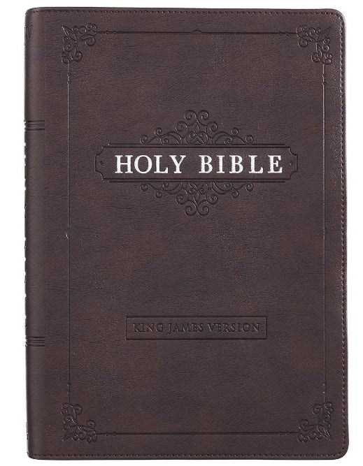 KJV Giant Print Full Size Bible-Black Faux Leather Indexed