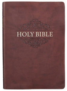KJV Super Giant Print Bible-Brown Faux Leather Indexed
