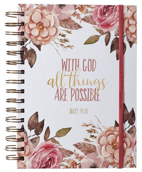 Journal-With God All Things Are Possible w/Elastic Closure