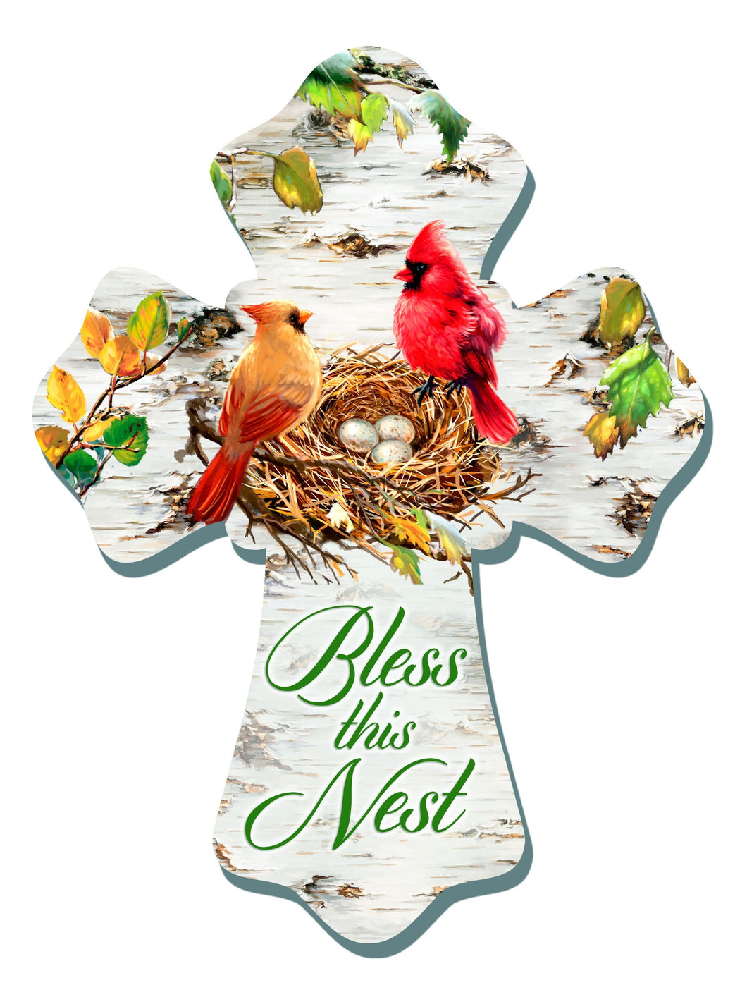 Wall Cross-Cardinals/Bless This Nest (6