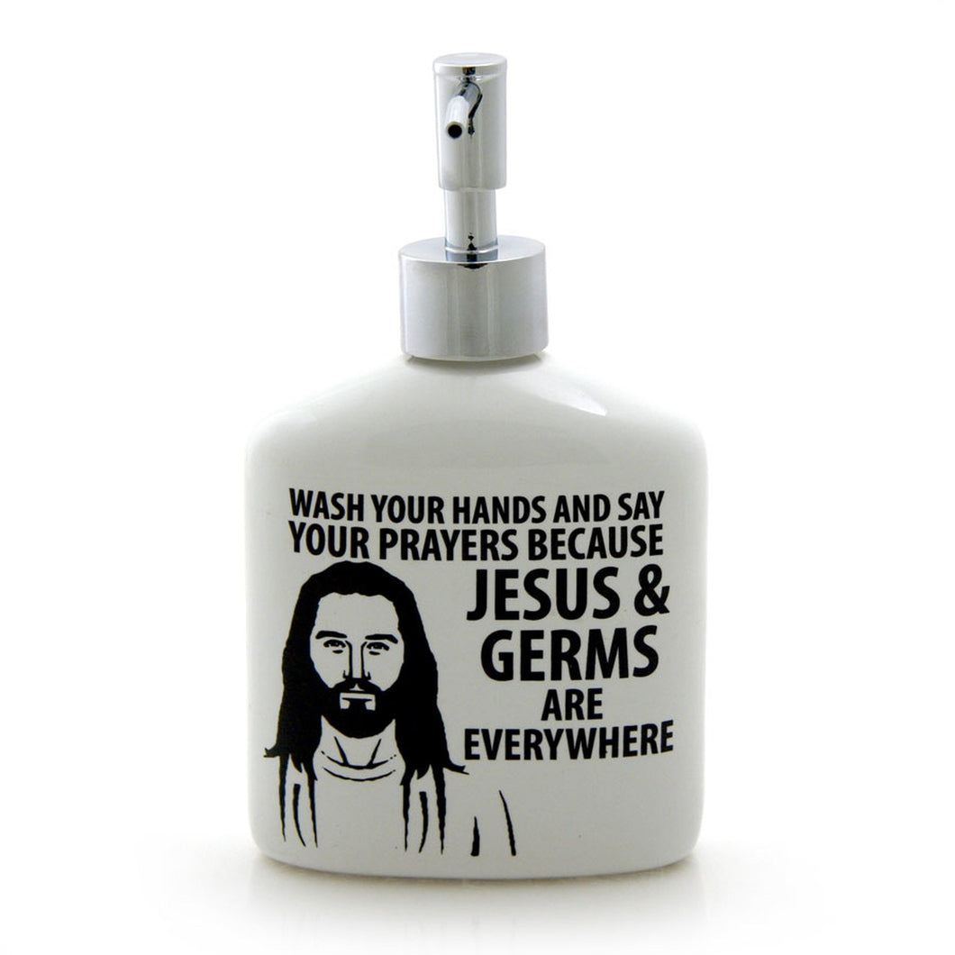 Soap Dispenser-Jesus And Germs (12 Oz)