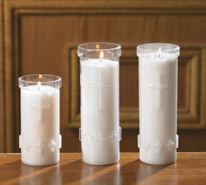 Candle-Devotional Lights/Prayerlights-7 Day (Clear) (Pack Of 12)
