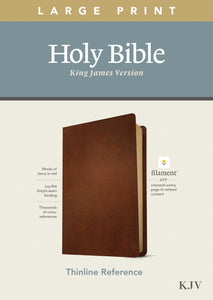 KJV Large Print Thinline Reference Bible/Filament Enabled Edition-Brown Genuine Leather