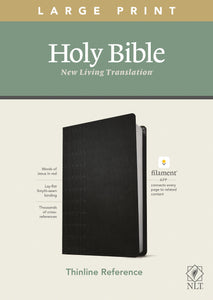 NLT Large Print Thinline Reference Bible/Filament Enabled Edition-Black LeatherLike