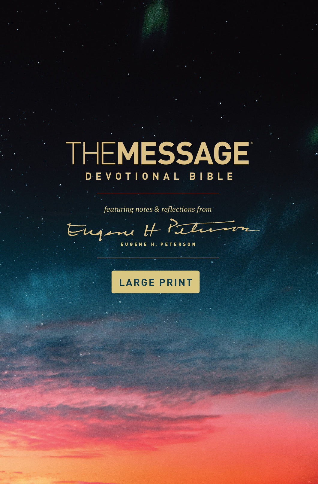 The Message/Large Print Devotional Bible-Hardcover