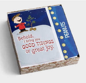 Card-Boxed-Christmas-Good Tidings Of Great Joy-Peanuts (Box Of 18)