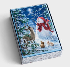 Card-Boxed-Christmas-Snowman Gazer And Friends-Dona Gelsinger (Box Of 18)