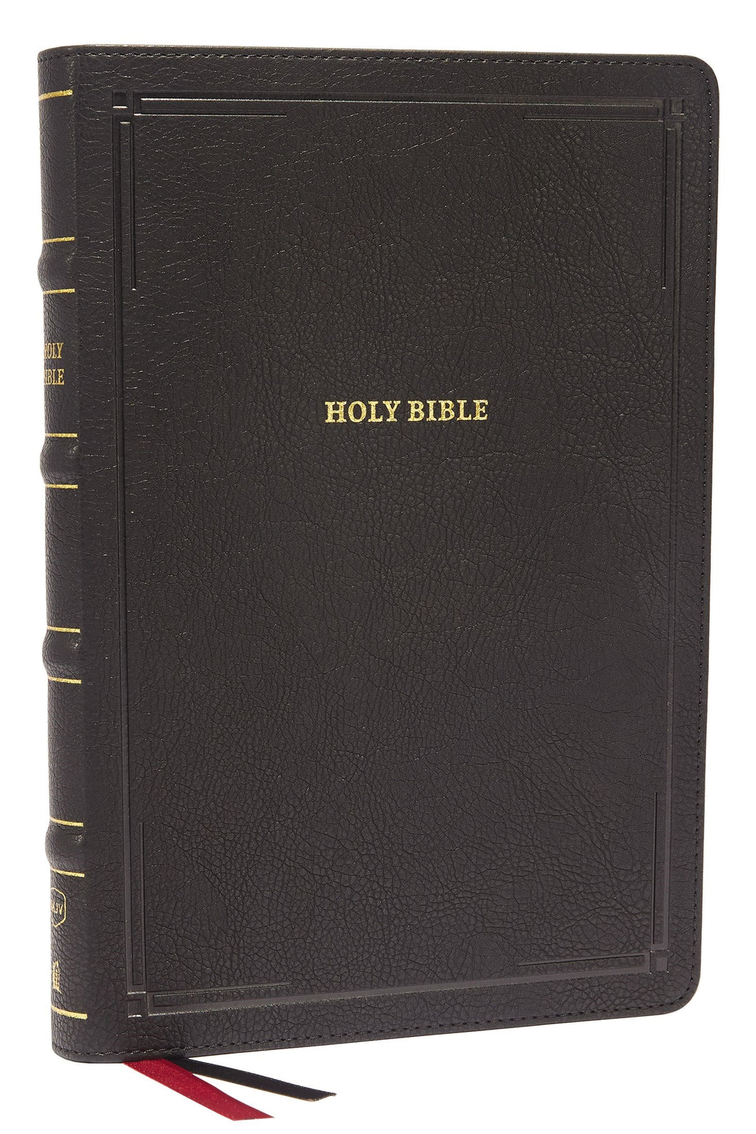 NKJV Deluxe Large Print Thinline Reference Bible (Comfort Print)-Black Leathersoft