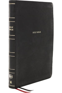 NKJV Large Print Thinline Bible (Comfort Print)-Black Leathersoft