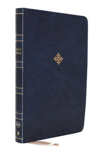 NKJV Large Print Thinline Bible (Comfort Print)-Blue Leathersoft