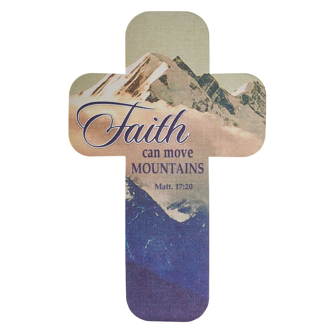 Bookmark-Cross-Faith Can Move Mountains (Pack Of 12)