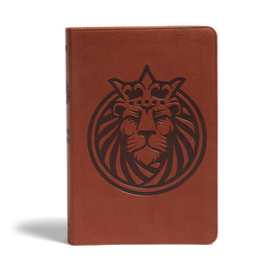 KJV Kids Bible-Brown Lion LeatherTouch
