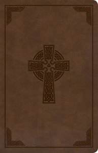 CSB Large Print Personal Size Reference Bible-Brown Celtic Cross LeatherTouch Indexed (Mar