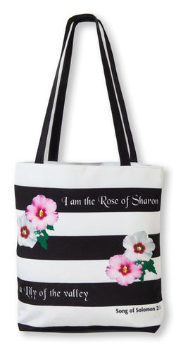 Tote Bag-Rose Of Sharon/Lily Of The Valley (Song Of Solomon 2:1) (#7901)
