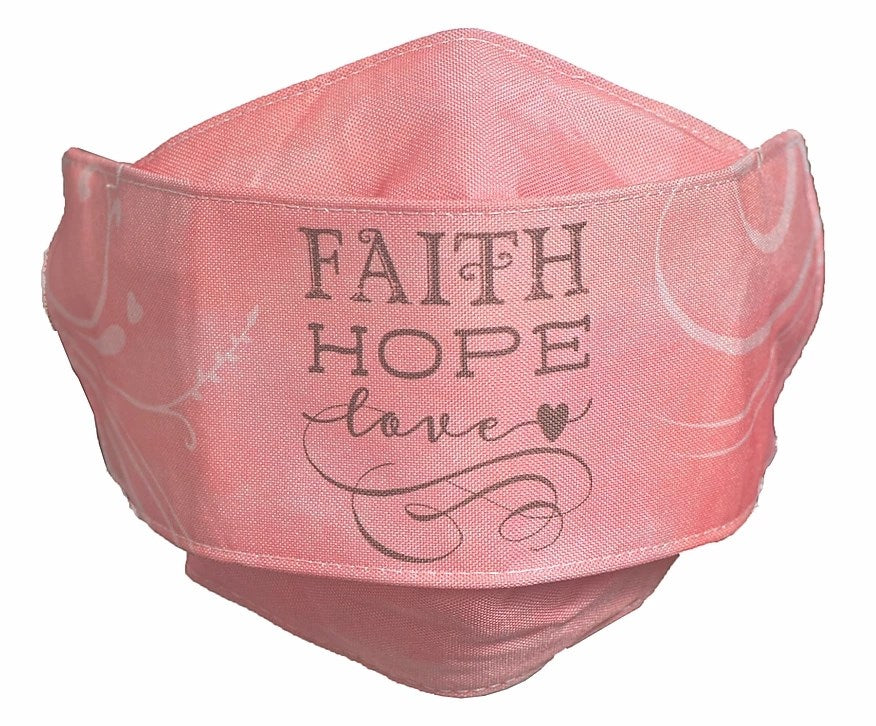 Face Mask-Faith Hope Love-Pink