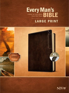 NIV Every Man's Bible/Large Print (Deluxe Explorer Edition)-Rustic Brown LeatherLike Indexed