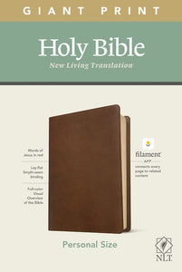 NLT Personal Size Giant Print Bible/Filament Enabled-Rustic Brown LeatherLike