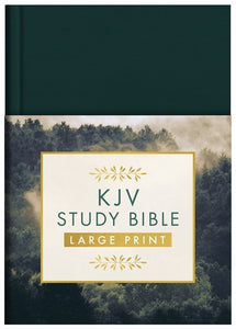 KJV Study Bible/Large Print-Gold Spruce Hardcover