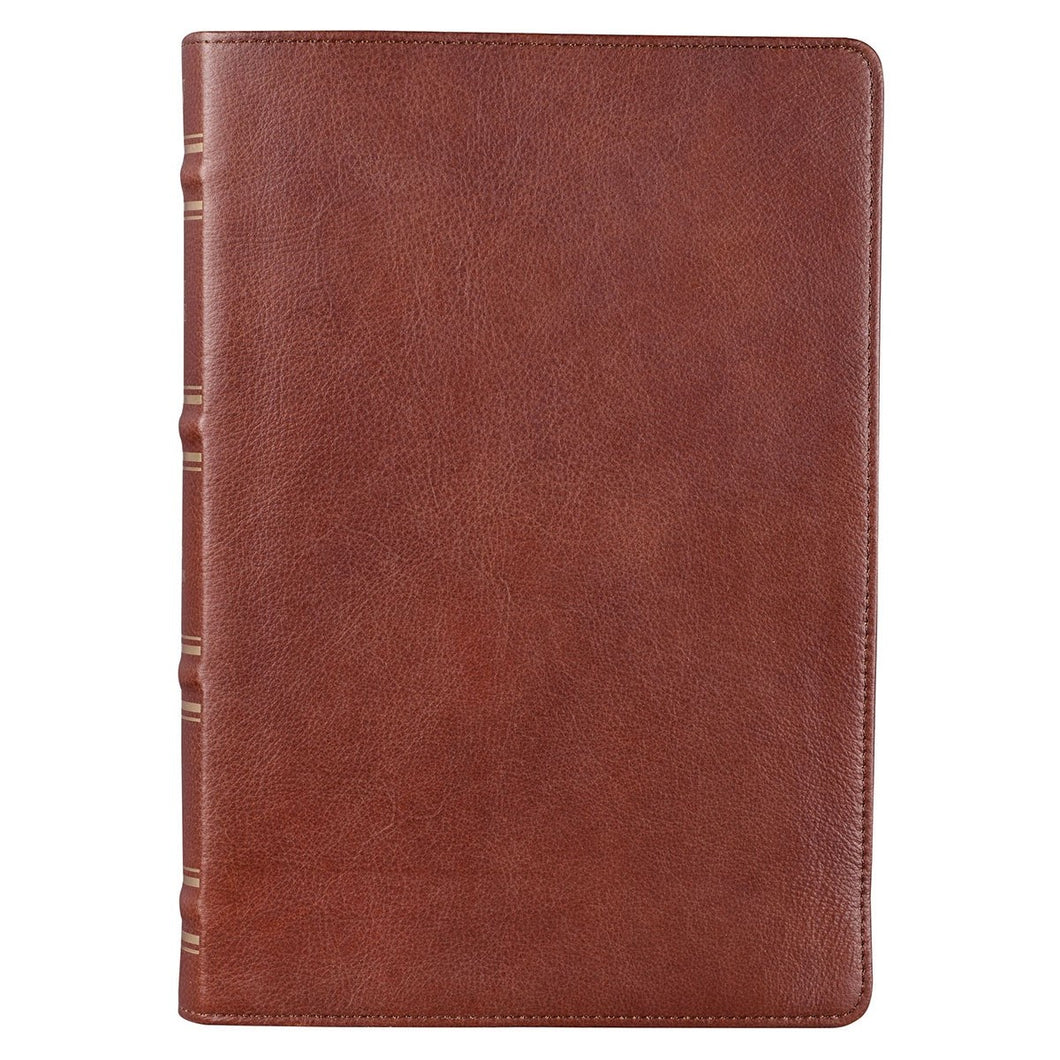 KJV Giant Print Full Size Bible-Toffee Faux Leather