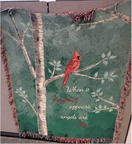 Throw-When A Cardinal Appears... Tapestry (50