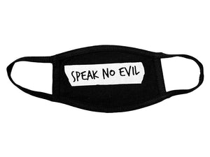 Face Mask-Speak No Evil-Black