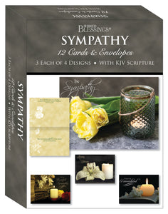 Card-Boxed-Shared Blessings-Sympathy Candles (Box Of 12)