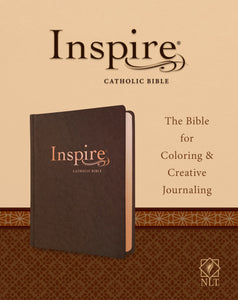 NLT Inspire Catholic Bible-Dark Brown LeatherLike