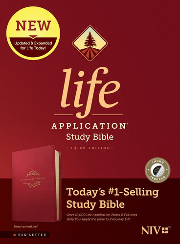 NIV Life Application Study Bible (Third Edition)-Berry LeatherLike Indexed (RL)