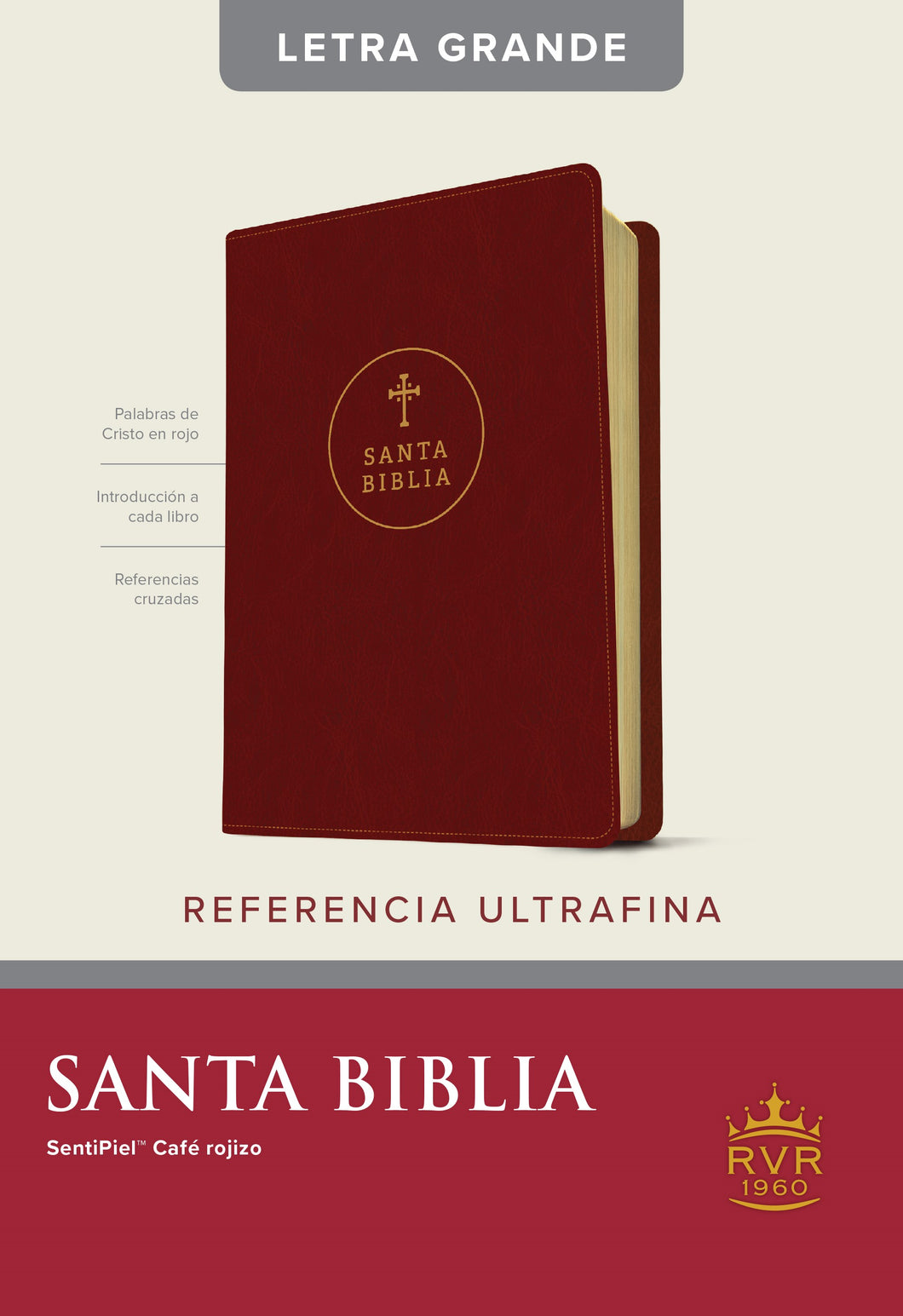 RVR 1960 Slimline Reference Edition/Large Print (Edicion de Referencia Ultrafina  Letra Grande)-Brown LeatherLike Index