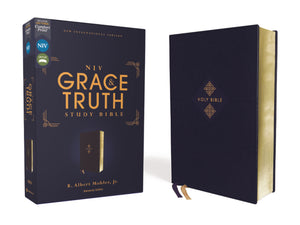 NIV The Grace And Truth Study Bible (Comfort Print)-Navy Leathersoft