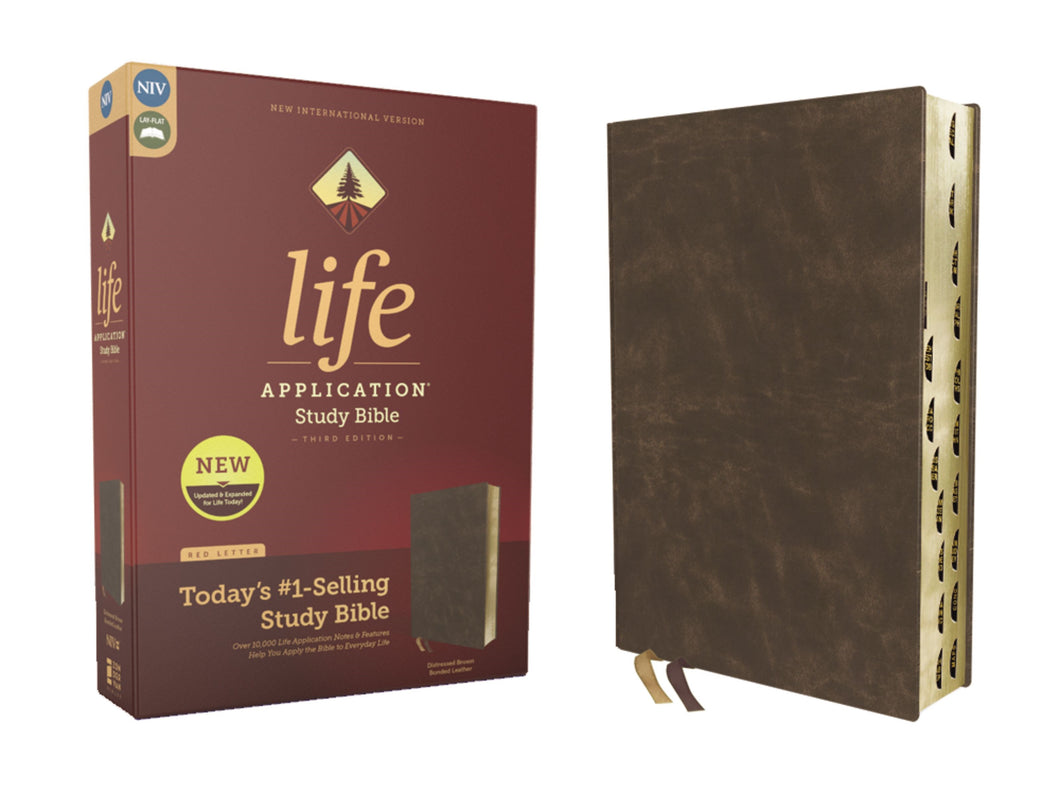 NIV Life Application Study Bible (Third Edition)-Brown Bonded Leather Indexed