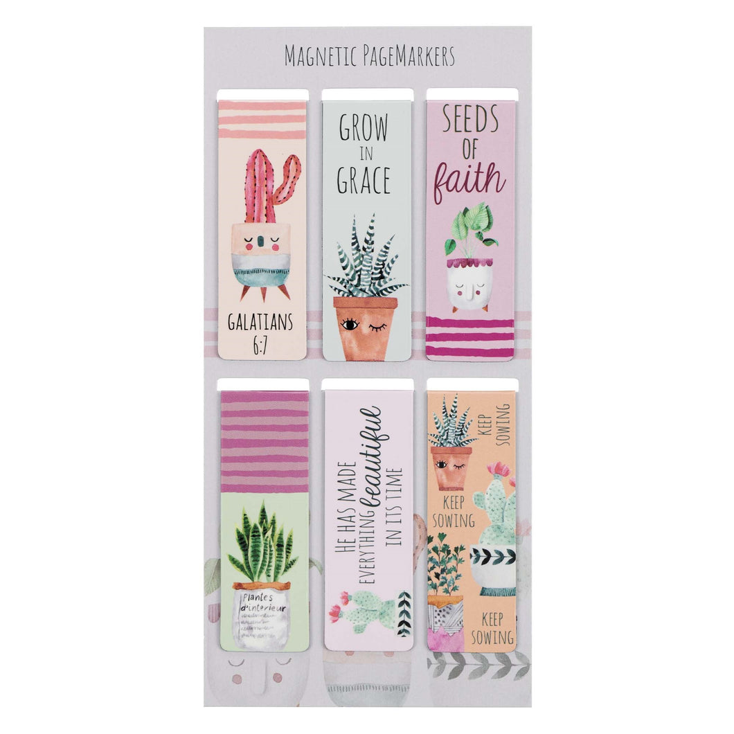 Magnetic Pagemarker Set Grow In Grace (Set Of 6)