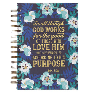 Journal-Wirebound-In All Things God Works For Good Romans 8:28-Large