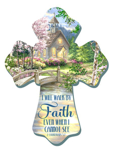 Wall Cross-Walk By Faith (6" x 8")